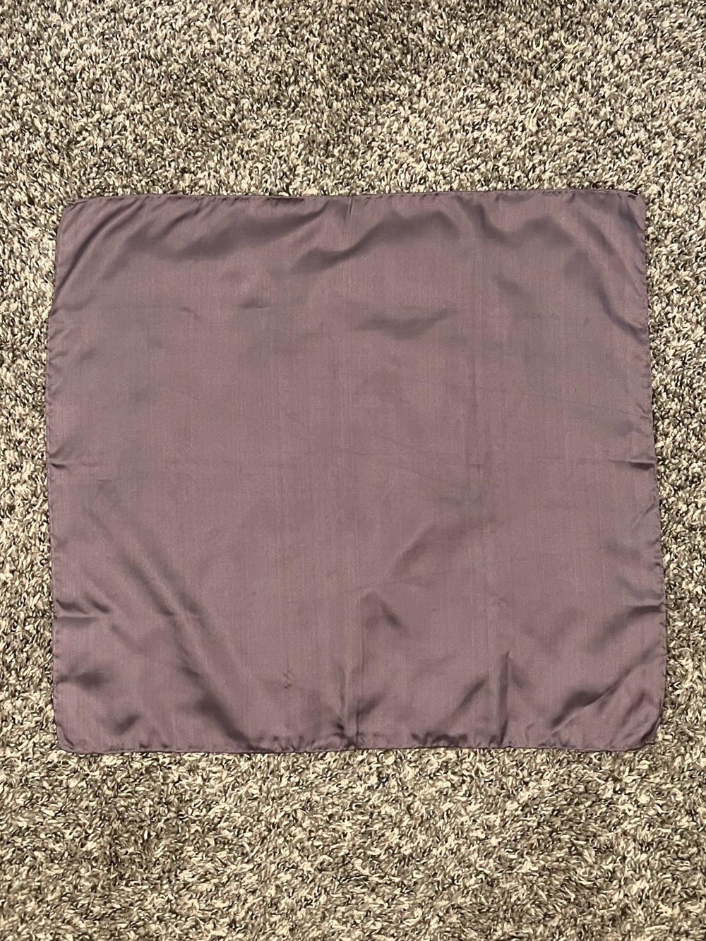 Vintage Ashear purple Italian silk hand rolled square neck scarf retro elegant